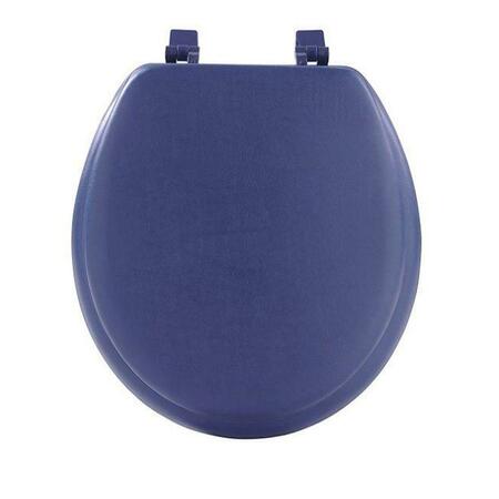 CHESTERFIELD LEATHER Fantasia Navy Soft Standard Vinyl Toilet Seat, 17 In. CH3211
